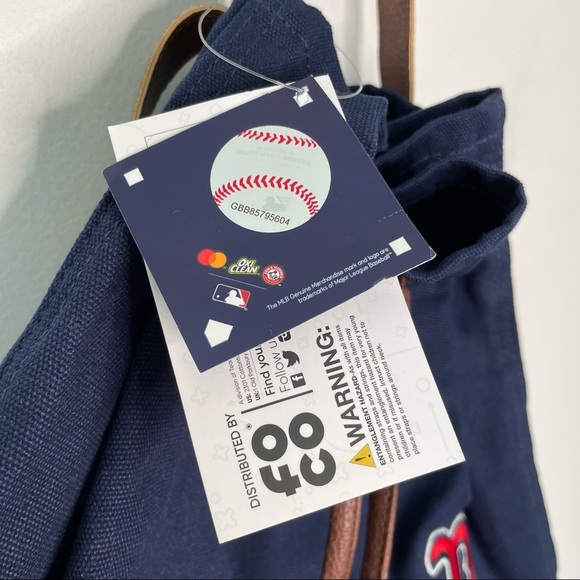 Foco | Boston Red Sox Canvas Drawstring Backpack - Picture 6 of 7
